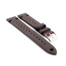 Vintage-Racing Easy-Klick Sattelleder Uhrenarmband Modell Rosso mocca-SN 18 mm