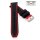 Easy-Klick Premium Silikon Uhrenarmband Modell Yachting schwarz-rot 20 mm