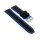Easy-Klick Premium Silikon Uhrenarmband Modell Yachting schwarz-blau 24 mm