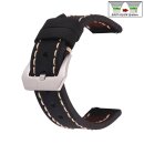 Easy-Klick Rindleder Uhrenarmband Modell Budapest schwarz...