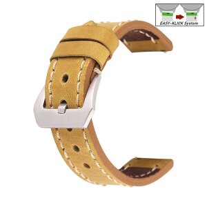 Easy-Klick Rindleder Uhrenarmband Modell Budapest cognac 24 mm