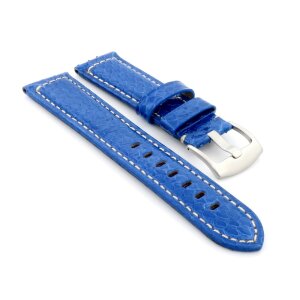 Echt Python-Schlange Uhrenarmband Modell Python-Chrono königs-blau 22 mm