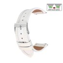 Easy-Klick Hybrid Lorica-Canvas Uhrenarmband Modell Traffic weiß-weiß 22 mm, wasserfest