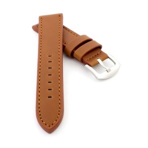Französisches Kalbsleder Uhrenarmband Modell Olsen cognac-TiT 20 mm
