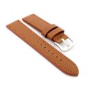 Französisches Kalbsleder Uhrenarmband Modell Olsen cognac-TiT 20 mm