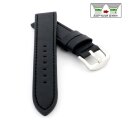 Französisches Easy-Klick Kalbsleder Uhrenarmband Modell Olsen schwarz-TiT 18 mm