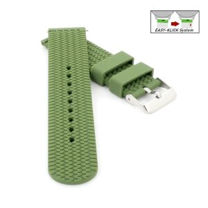 Easy-Klick Reifenmuster Silikon Uhrenarmband Modell Tirock grün 18 mm