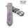 Easy-Klick Veloursleder Uhrenarmband Modell Diskus grau-WN 20 mm