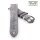Easy-Klick Veloursleder Uhrenarmband Modell Diskus grau-WN 22 mm
