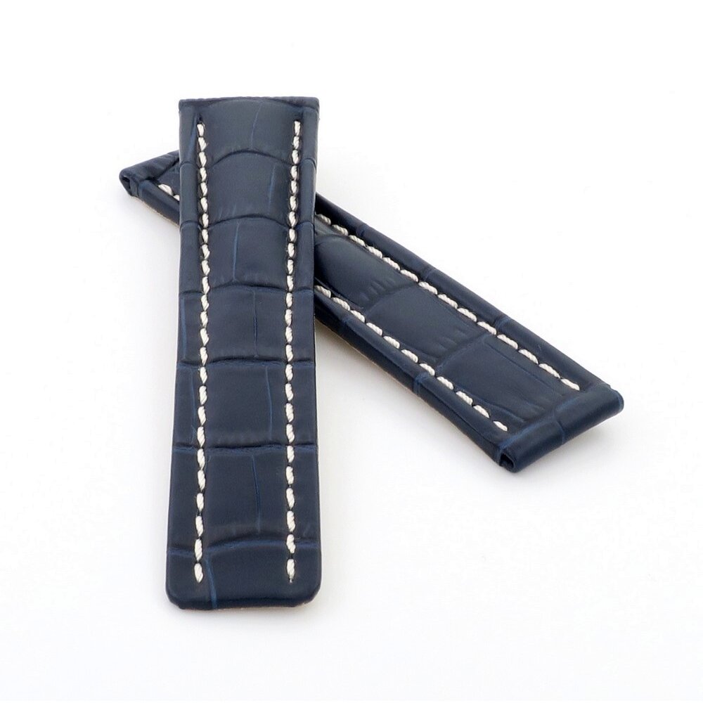 Louisiana Uhrenband navy-blau 22/20 mm kompatibel mit Breitling Falts