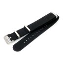 GEO-Straps Nato Nylon Uhrenarmband Modell Beat-S schwarz...