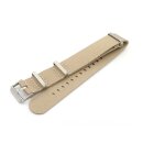 GEO-Straps Nato Nylon Uhrenarmband Modell Beat-S beige-creme 20 mm