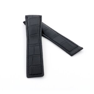 Alligator Uhrenarmband Modell Pioneer schwarz-TiT 22/18 mm, kompatibel TAG Heuer