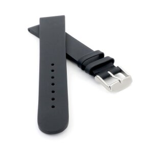 XL-Uhrenarmband hydrophobiert-wasserfest Modell Kiel schwarz 20 mm