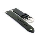 Easy-Klick Premium Rindleder Uhrenarmband Modell Galaxy grün 22 mm