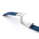 Silikon Uhrenarmband Modell Kreta denim-blau 18 mm, Faltschließe