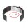 Silikon Uhrenarmband Modell Kreta denim-blau 24 mm, Faltschließe