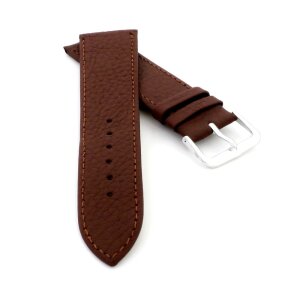 Feines flaches Kalbsleder Uhrenarmband Modell 2070AE mocca 18 mm