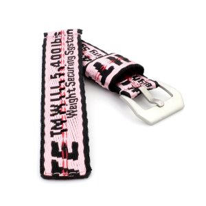 Nylon Textil Uhrenarmband Modell Letter rosa-mehrfarbig 22 mm, wasserfest