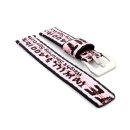 Nylon Textil Uhrenarmband Modell Letter rosa-mehrfarbig 22 mm, wasserfest