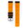 Hirsch Hybrid Silikon-Leder Uhrenarmband Modell Robby schwarz-orange 24 mm
