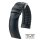 Hirsch Hybrid Alligator Silikon-Leder Uhrenarmband Modell Paul schwarz 19 mm