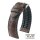 Hirsch Hybrid Alligator Silikon-Leder Uhrenarmband Modell Paul-XL mocca 22 mm