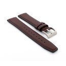 Easy-Klick Hybrid Silikon-Leder Uhrenarmband Modell Prag mocca 22 mm