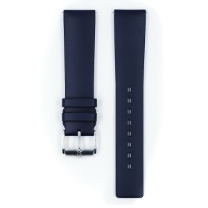 Hirsch Premium Kautschuk Uhrenarmband Modell Pure-L blau 20 mm