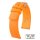 Hirsch Premium Kautschuk Uhrenarmband Modell Pure-L orange 22 mm