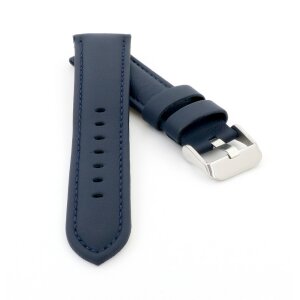PIERO MAGLI Kalbsleder Uhrenarmband Modell Selm blau-TiT 22 mm