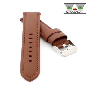 PIERO MAGLI Easy-Klick Kalbsleder Uhrenarmband Modell Selm cognac-TiT 18 mm