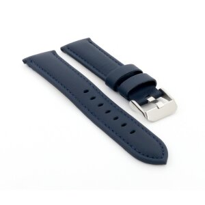 PIERO MAGLI Easy-Klick Kalbsleder Uhrenarmband Modell Selm blau-TiT 18 mm