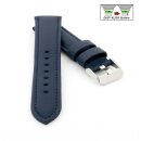PIERO MAGLI Easy-Klick Kalbsleder Uhrenarmband Modell Selm blau-TiT 22 mm