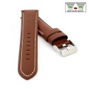 PIERO MAGLI Easy-Klick Kalbsleder Uhrenarmband Modell Selm cognac-WN 22 mm