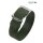 Eulit Perlon Durchzugs-Uhrenarmband Modell Baltic-poliert oliv-grün 20 mm