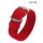 Eulit Perlon Durchzugs-Uhrenarmband Modell Atlantic-poliert rot 20 mm