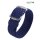 Eulit Perlon Durchzugs-Uhrenarmband Modell Atlantic-poliert navy-blau 20 mm