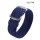 Eulit Perlon Durchzugs-Uhrenarmband Modell Atlantic-poliert navy-blau 22 mm