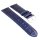 Feines Easy-Klick Alligator Leder Uhrenarmband Modell Lausanne-NL navyblau-TiT 17 mm
