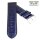 Feines Easy-Klick Alligator Leder Uhrenarmband Modell Lausanne-NL navyblau-TiT 19 mm