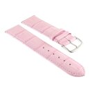 Feines Alligator Leder Uhrenarmband Modell Lausanne-NL rosa-TiT 22 mm