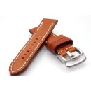 Soft Sattelleder Uhrenarmband Modell Rustica cognac 22 mm...