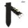Fluco Limited-Edition echt Krokodil Uhrenarmband Modell Burma schwarz 18 mm