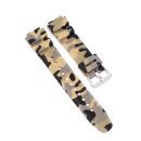 Camouflage Kautschuk Uhrenband Modell Caso-CA sand-mehrfarbig 18 mm, komp. Casio