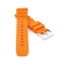 Premium Silikon Diver Uhrenarmband Modell Spiro orange 20 mm