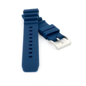 Premium Silikon Diver Uhrenarmband Modell Spiro blau 22 mm