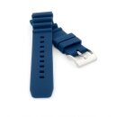 Premium Silikon Diver Uhrenarmband Modell Spiro blau 22 mm