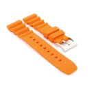 Premium Silikon Diver Uhrenarmband Modell Spiro orange 22 mm