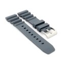 Premium Easy-Klick Silikon Diver Uhrenarmband Modell Spiro grau 22 mm